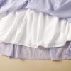 imageIDEALSANXUN Linen Skirts for Women Casual Lightweight 2024 Summer Vintage A Line Drawstring Elastic High Waist Midi SkirtsPurple