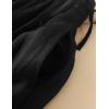 imageIDEALSANXUN Linen Skirts for Women Spring Summer A Line Elastic High Waisted Casual Drawstring Flowy Midi SkirtBlack