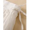 imageIDEALSANXUN Linen Skirts for Women Spring Summer A Line Elastic High Waisted Casual Drawstring Flowy Midi SkirtWhite