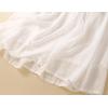 imageIDEALSANXUN Linen Skirts for Women Spring Summer A Line Elastic High Waisted Casual Drawstring Flowy Midi SkirtWhite