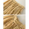 imageIDEALSANXUN Linen Skirts for Women Spring Summer A Line Flowy Casual Elastic High Waisted Polka Dot Midi SkirtYellow