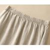 imageIDEALSANXUN Linen Skirts for Women Spring Summer Outfits A Line Elastic High Waisted Casual Lightweight Flowy Midi SkirtBeige