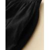 imageIDEALSANXUN Linen Skirts for Women Spring Summer Outfits A Line Elastic High Waisted Casual Lightweight Flowy Midi SkirtBlack