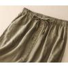 imageIDEALSANXUN Linen Skirts for Women Summer A Line Flowy Casual Drawstring High Waist Button Down Midi Skirts with SlitArmy