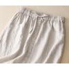imageIDEALSANXUN Linen Skirts for Women Summer A Line Flowy Casual Drawstring High Waist Button Down Midi Skirts with SlitBeige