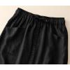 imageIDEALSANXUN Linen Skirts for Women Summer A Line Flowy Casual Drawstring High Waist Button Down Midi Skirts with SlitBlack