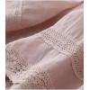 imageIDEALSANXUN Linen Skirts for Women Summer Casual Elastic High Waisted Flowy A Line Midi Skirt with LiningPink