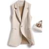 imageIDEALSANXUN Long Vest for Women Sleeveless Blazer Jackets Vest TopsBeige