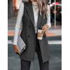 imageIDEALSANXUN Long Vest for Women Sleeveless Tweed Blazer Fall Jackets Cardigan OuterwearBlack