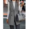 imageIDEALSANXUN Long Vest for Women Sleeveless Tweed Blazer Fall Jackets Cardigan OuterwearGrey