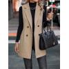 imageIDEALSANXUN Long Vest for Women Sleeveless Tweed Blazer Fall Jackets Cardigan OuterwearKhaki