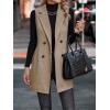 imageIDEALSANXUN Long Vest for Women Sleeveless Tweed Blazer Fall Jackets Cardigan OuterwearLight Brown