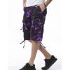 imageIDEALSANXUN Mens Casual Loose Fit MultiPockets Military Cargo ShortsCamo Purple