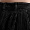 imageIDEALSANXUN Mens Corduroy Pants Casual Straight Leg Pleated Dress Pants1black