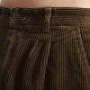 imageIDEALSANXUN Mens Corduroy Pants Casual Straight Leg Pleated Dress Pants1brown