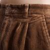 imageIDEALSANXUN Mens Corduroy Pants Casual Straight Leg Pleated Dress Pants1brown New