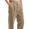 imageIDEALSANXUN Mens Corduroy Pants Casual Straight Leg Pleated Dress Pants1khaki