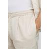 imageIDEALSANXUN Mens Pleated Front Linen Shorts Summer Casual Slim Fit Dress ShortsBeige
