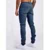 imageIDEALSANXUN Mens Slim Fit Stretch Jeans Denim Pants Casual Skinny Jean TrousersDark Blue