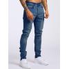 imageIDEALSANXUN Mens Slim Fit Stretch Jeans Denim Pants Casual Skinny Jean TrousersDark Blue