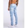 imageIDEALSANXUN Mens Slim Fit Stretch Jeans Denim Pants Casual Skinny Jean TrousersLight Blue