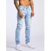 imageIDEALSANXUN Mens Slim Fit Stretch Jeans Denim Pants Casual Skinny Jean TrousersLight Blue
