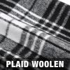 imageIDEALSANXUN Midi Plaid Skirts for Women Fall Winter Knee Length Pencil Wool Skirt with SlitBlack