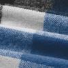 imageIDEALSANXUN Midi Plaid Skirts for Women Fall Winter Knee Length Pencil Wool Skirt with SlitBlue