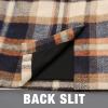 imageIDEALSANXUN Midi Plaid Skirts for Women Fall Winter Knee Length Pencil Wool Skirt with SlitBrown 01