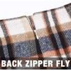 imageIDEALSANXUN Midi Plaid Skirts for Women Fall Winter Knee Length Pencil Wool Skirt with SlitBrown
