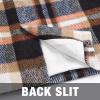 imageIDEALSANXUN Midi Plaid Skirts for Women Fall Winter Knee Length Pencil Wool Skirt with SlitBrown