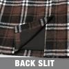 imageIDEALSANXUN Midi Plaid Skirts for Women Fall Winter Knee Length Pencil Wool Skirt with SlitCoffee