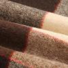 imageIDEALSANXUN Midi Plaid Skirts for Women Fall Winter Knee Length Pencil Wool Skirt with SlitDark Brown