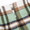 imageIDEALSANXUN Midi Plaid Skirts for Women Fall Winter Knee Length Pencil Wool Skirt with SlitGreen New