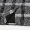 imageIDEALSANXUN Midi Plaid Skirts for Women Fall Winter Knee Length Pencil Wool Skirt with SlitGrey