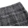 imageIDEALSANXUN Midi Plaid Skirts for Women Fall Winter Knee Length Pencil Wool Skirt with SlitGrid Black