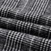 imageIDEALSANXUN Midi Plaid Skirts for Women Fall Winter Knee Length Pencil Wool Skirt with SlitGrid Black