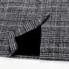 imageIDEALSANXUN Midi Plaid Skirts for Women Fall Winter Knee Length Pencil Wool Skirt with SlitGrid Black