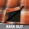imageIDEALSANXUN Midi Plaid Skirts for Women Fall Winter Knee Length Pencil Wool Skirt with SlitOrange