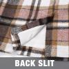 imageIDEALSANXUN Midi Plaid Skirts for Women Fall Winter Knee Length Pencil Wool Skirt with SlitPink