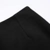 imageIDEALSANXUN Midi Plaid Skirts for Women Fall Winter Knee Length Pencil Wool Skirt with SlitPure Black