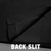 imageIDEALSANXUN Midi Plaid Skirts for Women Fall Winter Knee Length Pencil Wool Skirt with SlitPure Black