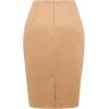 imageIDEALSANXUN Midi Plaid Skirts for Women Fall Winter Knee Length Pencil Wool Skirt with SlitPure Khaki