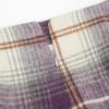 imageIDEALSANXUN Midi Plaid Skirts for Women Fall Winter Knee Length Pencil Wool Skirt with SlitPurple