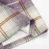 imageIDEALSANXUN Midi Plaid Skirts for Women Fall Winter Knee Length Pencil Wool Skirt with SlitPurple