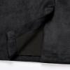 imageIDEALSANXUN Midi Plaid Skirts for Women Fall Winter Knee Length Pencil Wool Skirt with SlitSuede Black