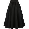 imageIDEALSANXUN Plaid Skirt for Womens High Waist Aline Pleated Midi SkirtsBlack