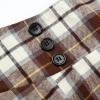 imageIDEALSANXUN Plaid Skirt for Womens High Waist Aline Pleated Midi SkirtsCoffee
