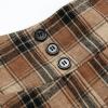imageIDEALSANXUN Plaid Skirt for Womens High Waist Aline Pleated Midi SkirtsLight Brown