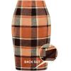 imageIDEALSANXUN Plaid Skirts for Women 2024 Fall Winter Knee Length Pencil Midi Wool Skirt with Slit Orange New M